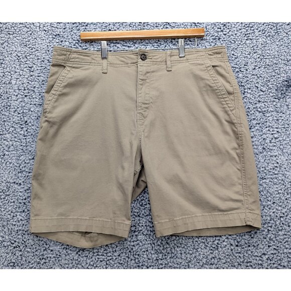 Lucky Brand Chino Shorts Mens 38 Khaki 9" Inseam Golf Outdoor Preppy Casual Tan - Picture 1 of 13